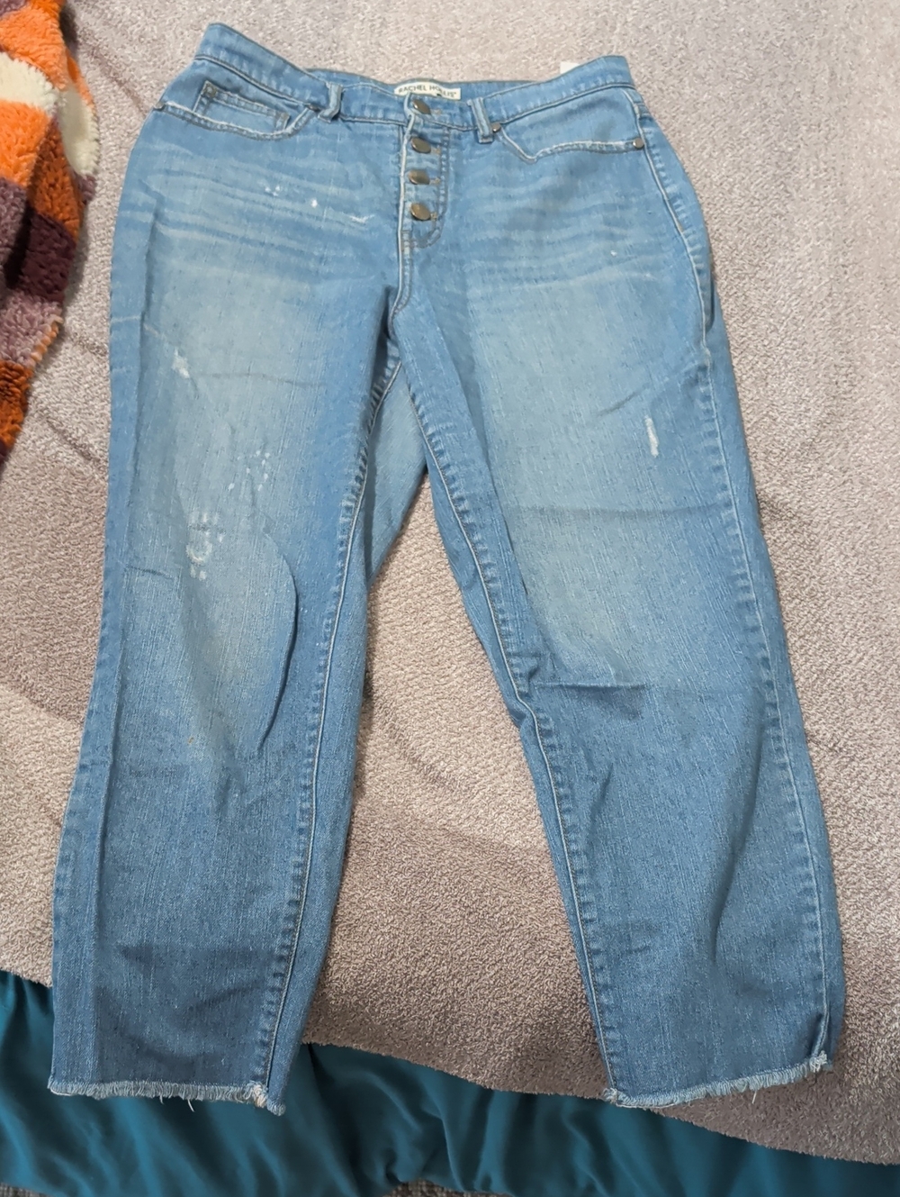 Light Blue High-Rise Button-Fly Women’s Jeans - Rachel Hollis